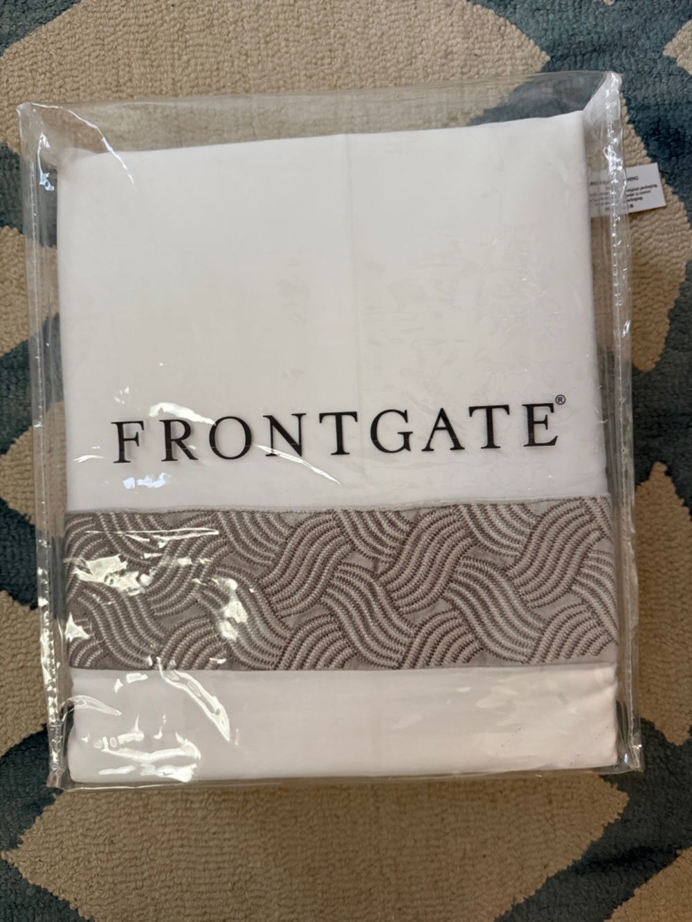 Frontgate Leora Duvet Cover - King - Pewter - NWT - Picture 2 of 15